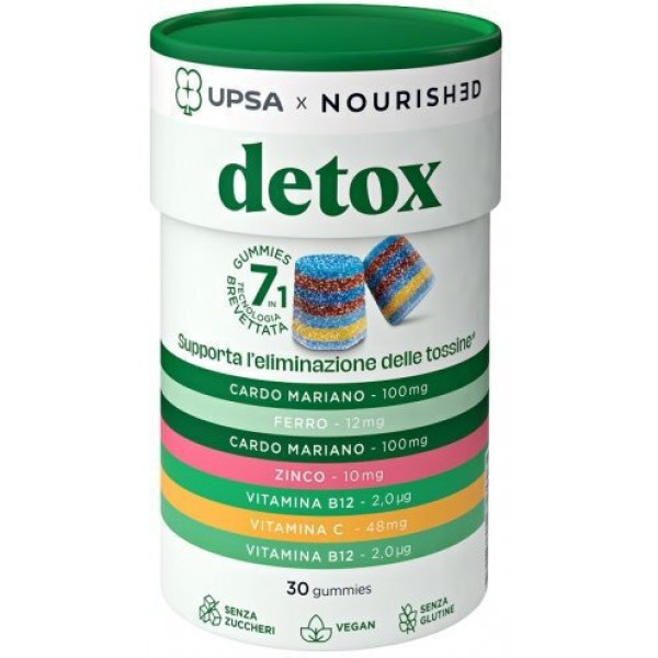 Upsa Nourished Detox Συμπλήρωμα Διατροφής για Αποτοξίνωση του Οργανισμού 30 Ζελεδάκια
